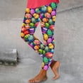 thumbnail image 5 of Gamivast Stretch Pants for Women Elastic Waist Colorful Egg Print Yoga Pants Soft Breathable Easter Gym Pants Slim Fit Comfy Holiday Party Outfit, 5 of 6