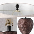thumbnail image 5 of JONATHAN Y Alaro 24.5" Farmhouse Coastal Water Hyacinth Basket LED Table Lamp, Dark Brown, JYL6501B, 5 of 7