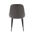 thumbnail image 4 of LumiSource Marcel Dining Chairs, Gray/Black, Set Of 2 Chairs, 4 of 8