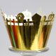 thumbnail image 5 of 100 piezas de envolturas de cupcake de Halloween ahuecan casa embrujada castillo fantasma calabaza repostería muffin bandejas decoración fiesta, oro reflectante Feliz Sencillez, 5 of 5