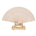 thumbnail image 1 of Abanicos de Madera Plegables para Fiesta de Boda al Aire Libre Abanicos de Mano Tallados, 1 of 3