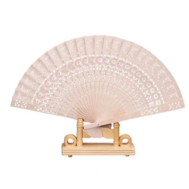 Abanicos de Madera Plegables para Fiesta de Boda al Aire Libre Abanicos de Mano Tallados