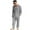 Gray, variant on Men’s 2 Piece Linen Outfit Set – Casual Long Sleeve Button Down Shirt and Drawstring Pants for Summer Beach, Lightweight and Breathable