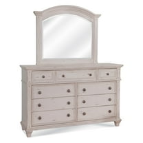 American Woodcrafters Sedona Vintage Style 9 Drawer Dresser with Optional Mirror