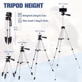 thumbnail image 2 of Phone Tripod, 44-inch iPhone Tripod with Phone Holder Mount/Wireless Remote for Cell Phone/Camera/Webcam/GoPro, Tabletop Lightweight Tripod for iOS/Android/Smartphone, 2 of 5