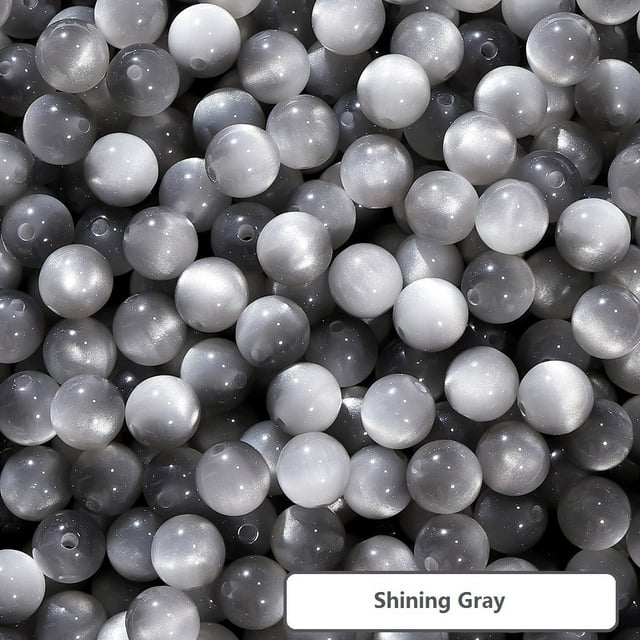 Naittoop 20Pcs Resin Beads 8mm Resin Beads For Keychain Making 8mm Resin Beads For Bracelet Making Multicolor