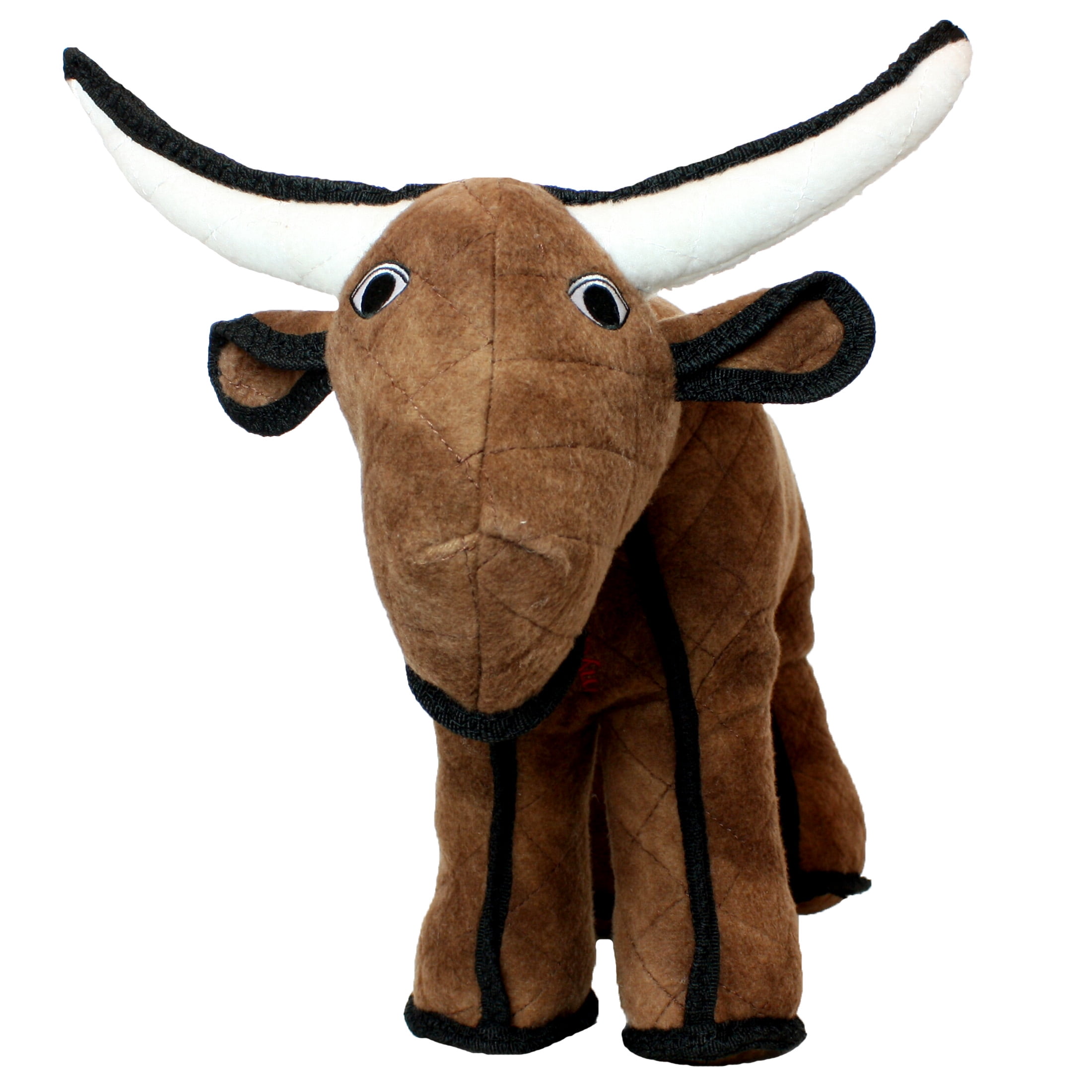 TUFFY Barnyard Bull Durable Plush Squeaky Dog Toy, 2-Pack
