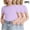 Purple, variant on SGFCWSX Girls T Shirt 3 Pack Ribbed Knit Short Sleeve Crew Neck Cropped Slim Fit Casual Soft Basic Kids Daily Wear Tee Tops Pink Size 10