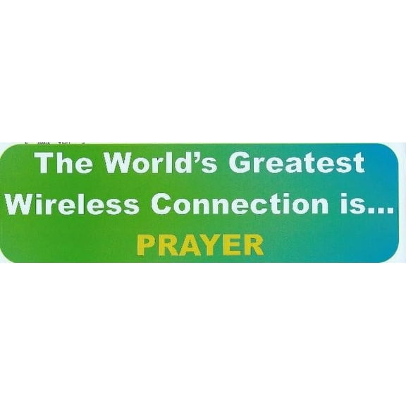 10in x 3in Worlds Greatest Wireless Prayer Bumper magnets Car  magnet