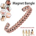 thumbnail image 5 of pulsera En Cuivre Magntique Fait La Main Pour Femme Ou Homme, Pulsera En Cuivre Tress Tricolore De 17,5 Cm, ​​Pulsera Manchette, Bijoux En Cuivr, 5 of 5