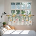 thumbnail image 3 of Eucalyptus Leaves Floral Tier Curtains 24 Inch Length, Spring Rustic Botanical Flowers Cafe Short Curtains for Bathroom Over Sink, Small Kitchen Curtain Light Filtering Drapes 2 Panels 27.5"Wx24"L, 3 of 8
