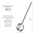 thumbnail image 2 of Cucharón de sopa pequeño SUS304, cuchara profunda de metal de acero inoxidable con boquilla para verter, salsas de mango largo de 2 oz, juego de 2 paquetes (10,5 pulgadas), 2 of 5
