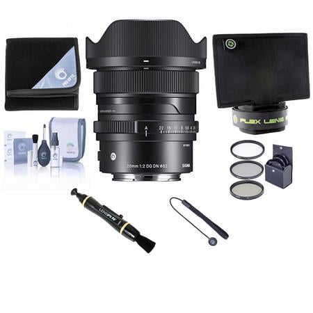 UPC: 0192223201644 | 20mm f/2 DG DN Contemporary Lens for Leica L  Bundle with ProOptic 62mm Filter Kit  Flex Lens Shade  Lens Wrap  Lens Cleaner  Cleaning Kit  Lens Cap Tether