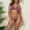 #250327A324 Red, variant on CaiJunJia Bikini No Boundaries Womens Cut Out Bikini Sets 2 Piece Swimsuit High Cut Bathing Suit Sexy V Neck Metal Ring Two Piece Swimwear