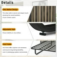 thumbnail image 5 of 57" Outdoor Patio Daybed Rattan Daybed Outdoor Sunbed with Detachable Pillows for Patio, Backyard, Pool, Grey, 5 of 9