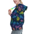 thumbnail image 2 of Picia Retro Bright Pineapple Pattern Casual Women's Hoodie, Hooded Sweatshirt with Kangaroo Pocket, Comfortable Pullover with Eye-catching Drawstrings-Small, 2 of 7