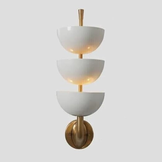 Wall Sputnik Sconce Brass Stilnovo Lamp Italian Beside Light Modern Fixture with White Powder Coat