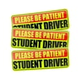 thumbnail image 1 of 3PCS Student Driver Magnet Stickers for Car, Reflective Yellow Large Bold Text Car Safety Signs, Please Be Patient Student Driver Auto Decals for Bumper, New Driver Stickers Universal,Red/Black, 1 of 7