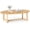 Natural, variant on Costway 46” Oval Coffee Table with Thickened Top & Solid Rubber Wood Frame for Living Room Walnut