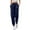 Navy, variant on Womens Sweatpants Bow Print Straight Leg Pants Loose Fit Drawstring High Waist Sweatpants Casual Black L