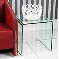thumbnail image 2 of SMARTIK Square Glass Nightstand End Table, Clear Side Table Bedside for Living Room, 2 of 5