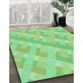 thumbnail image 3 of Ahgly Company Machine Washable Indoor Round Transitional Jade Green Area Rugs, 4' Round, 3 of 7