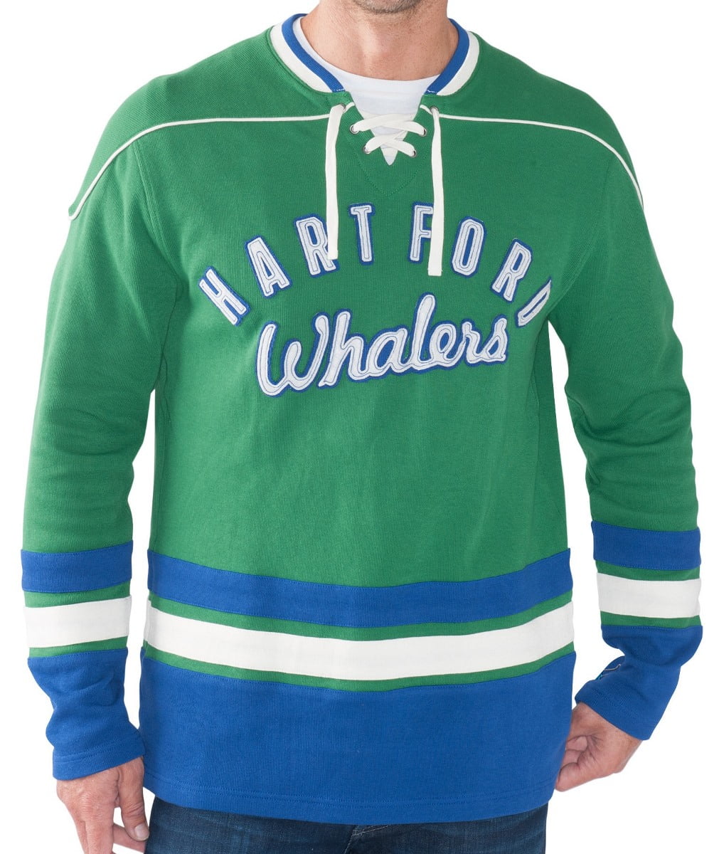 Hartford Whalers NHL Men's G-III "Defenseman" Knit Rib Crew Skate Lace Shirt by G-III Sports
