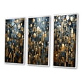thumbnail image 3 of Designart "Vintage Castle Cityscape Gold and Blue III" Abstract Landscape Framed Wall Art Set Of 3 - Gold Abstract Landscapes Frame Gallery Set For Office Decor, 3 of 6