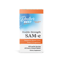 Doctor's Best SAM-e 400 mg, Vegan, Gluten Free, Soy Free, Mood and Joint Support, 60 Enteric Coated Tablets