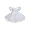 thumbnail image 2 of Zaldita Baby Girls Sequins Princess Birthday Party Dress Pageant Tulle Bowknot Tutu Dress White 3-4, 2 of 5