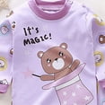 thumbnail image 4 of TOWED22 Toddler Newborn Boys Outfits 2Pcs Long Sleeve Printed Cotton Top Elastic Waist Pants Casual Warm Winter Clothes(Purple,4-5 Y), 4 of 4