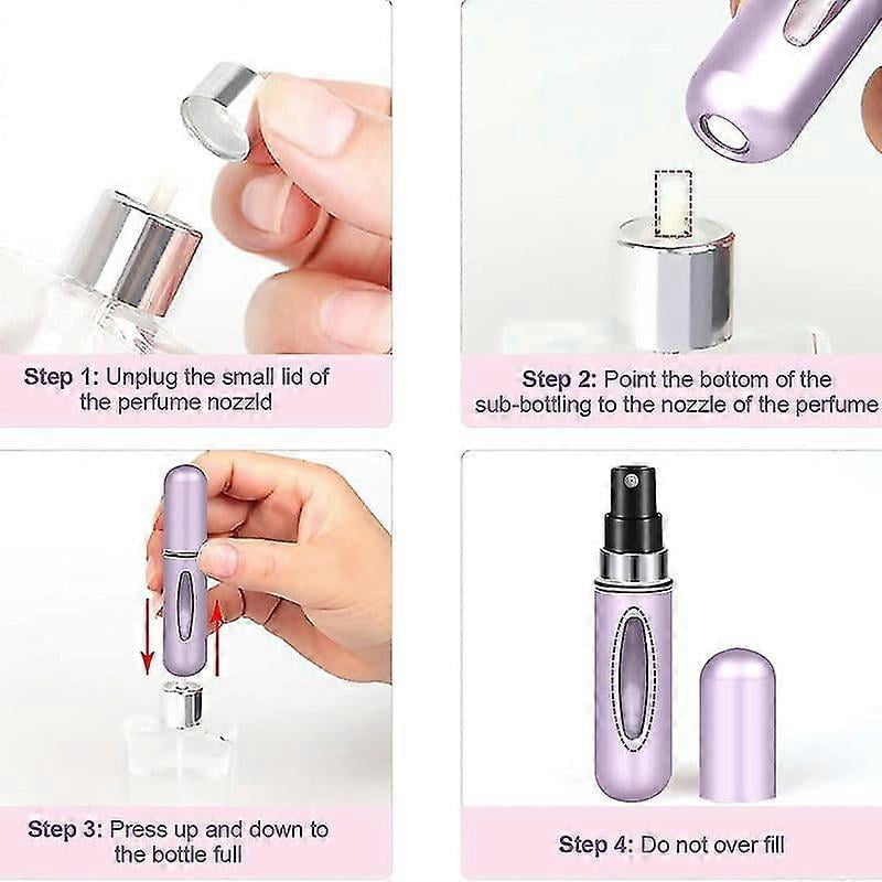 4Pcs Travel Perfume Spray Bottles 5ML Refillable Perfume Atomizer Bottle for Outdoor and Travel