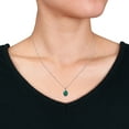 thumbnail image 4 of Everly Women's Created Emerald Sterling Silver Necklace, 4 of 6