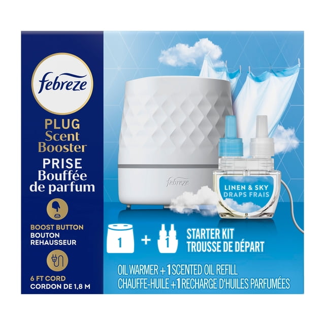 Febreze Plug In Air Freshener, Odor-Fighting Scented Oil Refill, Cranberry Crumble Scent, 4 Refills