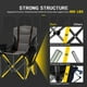 thumbnail image 4 of FAIR WIND Silla de camping de gran tamaño totalmente acolchada con soporte lumbar, silla plegable cuádruple resistente con bolsa térmica, soporte 450 libras, color negro, 4 of 5