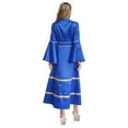 thumbnail image 4 of Kaerm Clergy Dress for Women Loose Fit Choir Robe Flared Sleeves Church Liturgical Praise Worship Dress Royal Blue 3XL, 4 of 7
