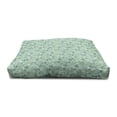 thumbnail image 4 of Floral Pet House, Flourishing Spring and Summer Season Leaves Tulips Petals Illustration, Outdoor & Indoor Portable Dog Kennel with Pillow and Cover, 5 Sizes, Turquoise Teal Marigold, by Ambesonne, 4 of 5