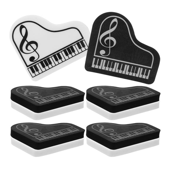 10 Pcs Piano Eraser White Board Dry Erasers for Pencils Baby