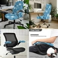 thumbnail image 2 of FKELYI Blue Starfish Turtle Print Office Chair Slipcover with Removable Armrest Covers 3 Pcs Set Swivel Armchair Protector Cover Dustproof Home Decoration, Large, 2 of 6