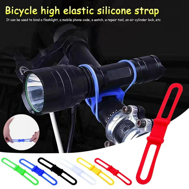 Save Now,Bike Bicycle Strap Bandage Flashlight Phone Mount Stand 2PC,PENDANE,Black