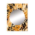thumbnail image 2 of Designart "Leopard Journey" Animal Print Mirror Wall Decor - Modern Orange Animal Print Hallway Wall Mirror Art - 40" x 30" Inch, 2 of 5