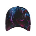 thumbnail image 2 of Yiaed Futuristic Purple Panther Print Cap Adjustable Size for Running Workouts and Outdoor Activities All Seasons, 2 of 5