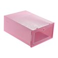 thumbnail image 4 of Caja de almacenamiento de zapatos apible, organizador de zapatos de plástico y contenedor con tapas frontales transpentes pa empuj y fác rosado Soledad Estuche plegable para cajón de zapatos, 4 of 10