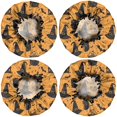 thumbnail image 2 of Shower Caps,Witch Hat Halloween Pattern Waterproof Shower Cap for Women 4 Pieces,Double Reusable Hair Cover for Shower PEVA Elastic Stretch Hem, 2 of 7