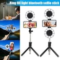 thumbnail image 4 of Trépied pour Perche à Selfie avec Anneau Lumineux, Obturateur à Distance, Support Réglable, Support de Téléphone, Noir/rose, Noir, Lampe Simple, 4 of 8