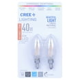 thumbnail image 5 of Cree Lighting B11 Clear Glass Filament Candelabra 40W Equivalent LED Bulb, 350 lumens, Dimmable, Soft White 2700K, 25,000 hour rated life, 90+ CRI, Good for Enclosed | 1-Pack, 5 of 7
