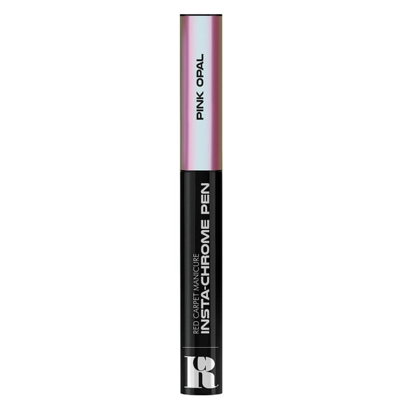 Red Carpet Manicure Insta-Chrome Pens - Fast & Easy Chrome Finish for Nails, No Mess, LED Cured, Multi-Dimensional Shades, High Shine, Instant Chrome Effect (Pink Opal, 0.5g)