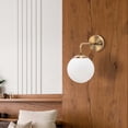 thumbnail image 4 of Swift Beacon Sphere Elegance Wall Sconce Light - Sturdy Metal Body with Stylish Gold Varnish Finished and Dimmable Brightness, Ideal Wall Light Fixture for Living Room, Bedroom & Reading Nook, 4 of 4