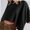 Black, variant on Women's Sleeve Crewneck T Shirts Loose Casual Summer Tops Comfy Basic Tees