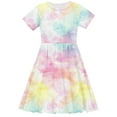 thumbnail image 7 of Babcutegg Summer Kids Short Shirt Dresses for Little Girls Skirts Simplicity Tie Dyeing Dress Multicolor Size 7 Years, 7 of 7